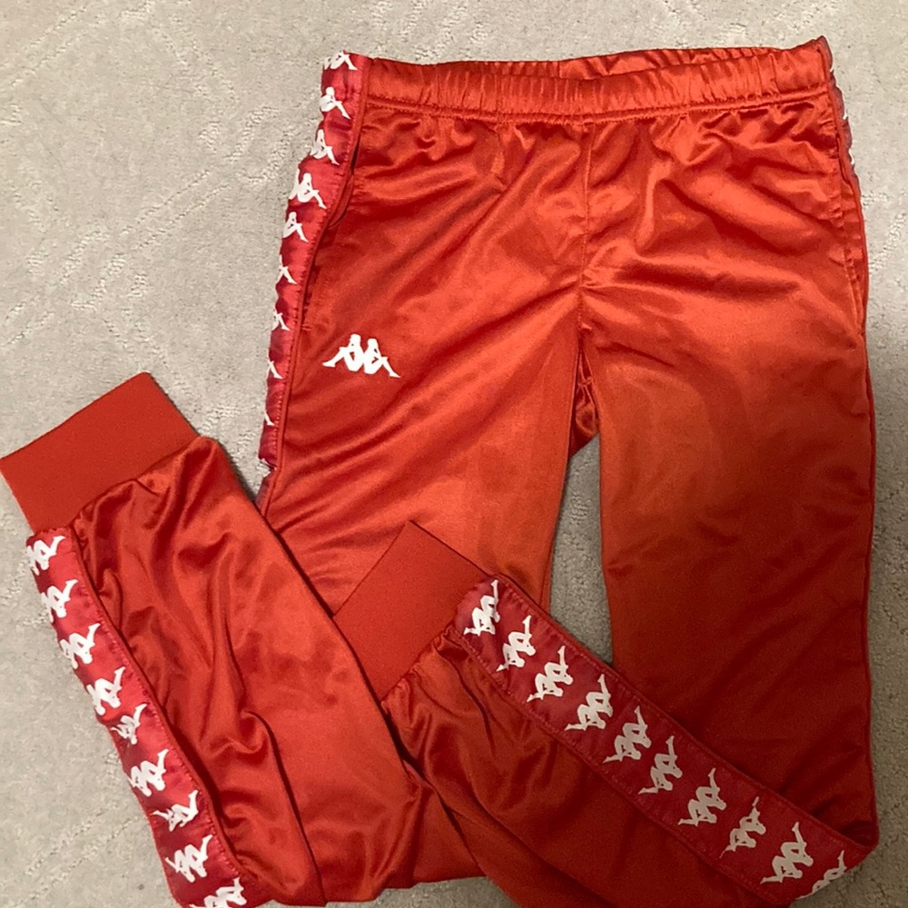 red kappa track pants